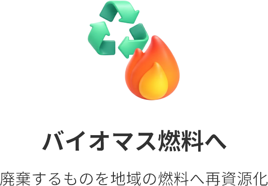 バイオマス燃料へ